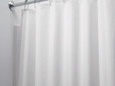 iDesign 72 in. H X 72 in. W White Solid Shower Curtain Liner Polyester Online Hot Sale