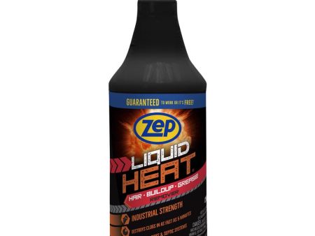 Zep Heat Liquid Hair & Grease Clog Remover 33.8 oz Fashion