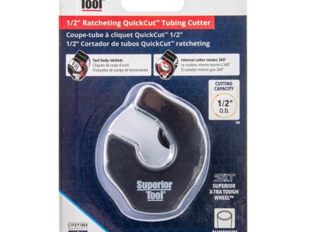 Superior Tool 1 2 in. Ratcheting Pipe Cutter Red 1 pc Online Sale