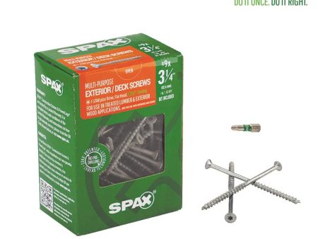 SPAX 3 1 4 in. L Flat Head Multi-Purpose Screws 1 lb. 83 pk - Total Qty: 5 For Sale