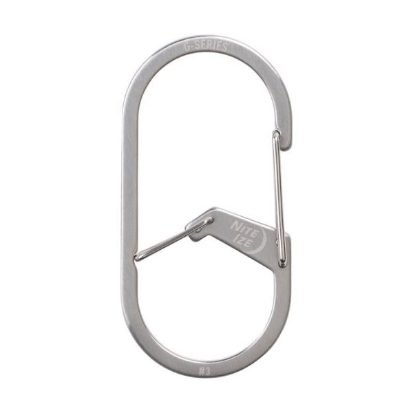 Nite Ize G-Series Stainless Steel Silver Dual Chamber Carabiner Online Hot Sale