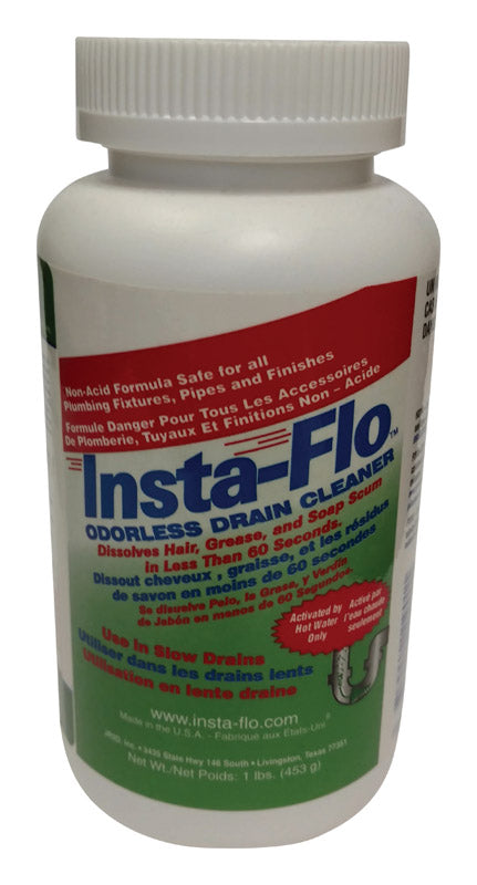 Insta-Flo Crystals Drain Cleaner 1 lb For Sale