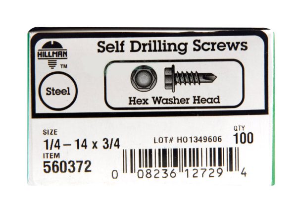 Hillman 1 4-14 Sizes X 3 4 in. L Hex Hex Washer Head Sheet Metal Screws 100 pk Online