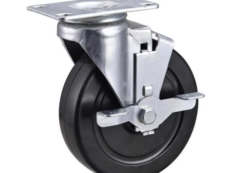 Projex 5 in. D Swivel Soft Rubber Caster 225 lb 1 pk Fashion