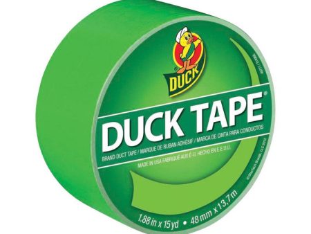 Duck 1.88 in. W X 15 yd L Neon Green Solid Duct Tape Online now