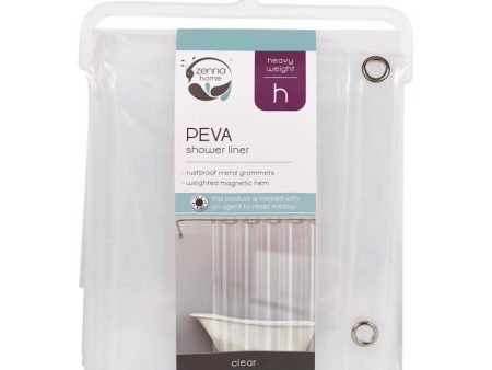 Zenna Home 72 in. H X 70 in. W Clear Solid Shower Curtain Liner PEVA Supply