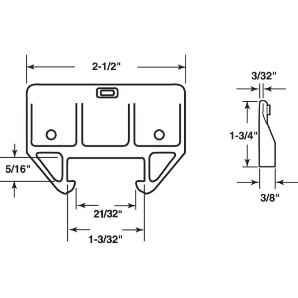 Prime-Line Plastic Drawer Track Guide 1 pk Sale